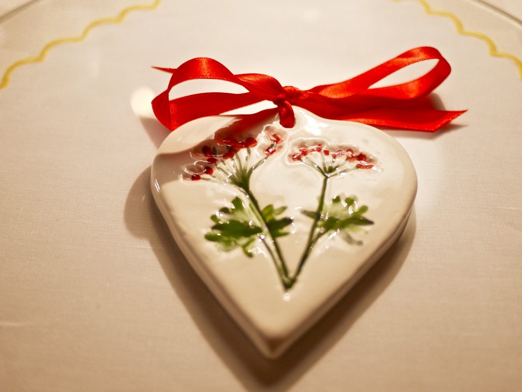 painted clay hanging decoration
