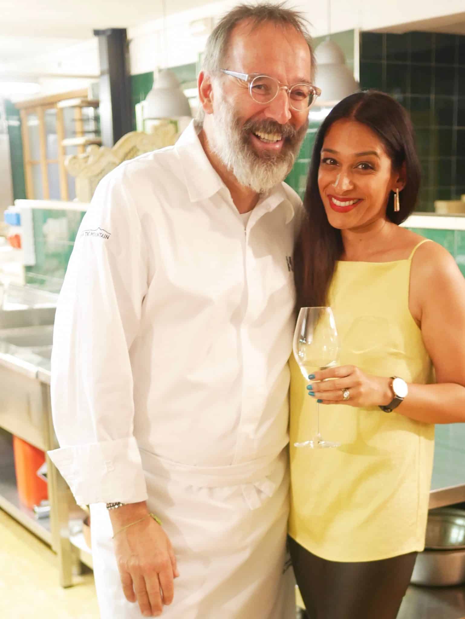picture of chef norburt with sima in yellow vest top