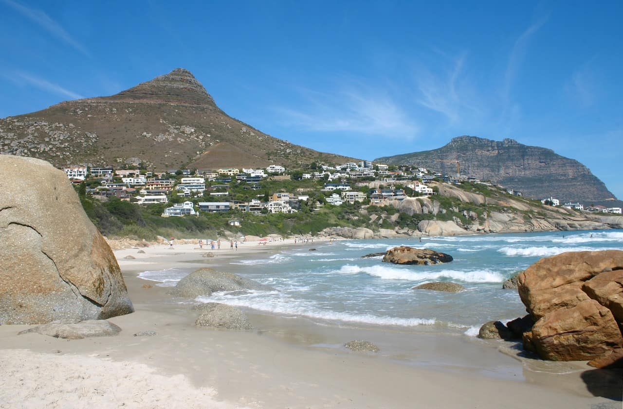 blue sea and sandy beaches of Cape Town