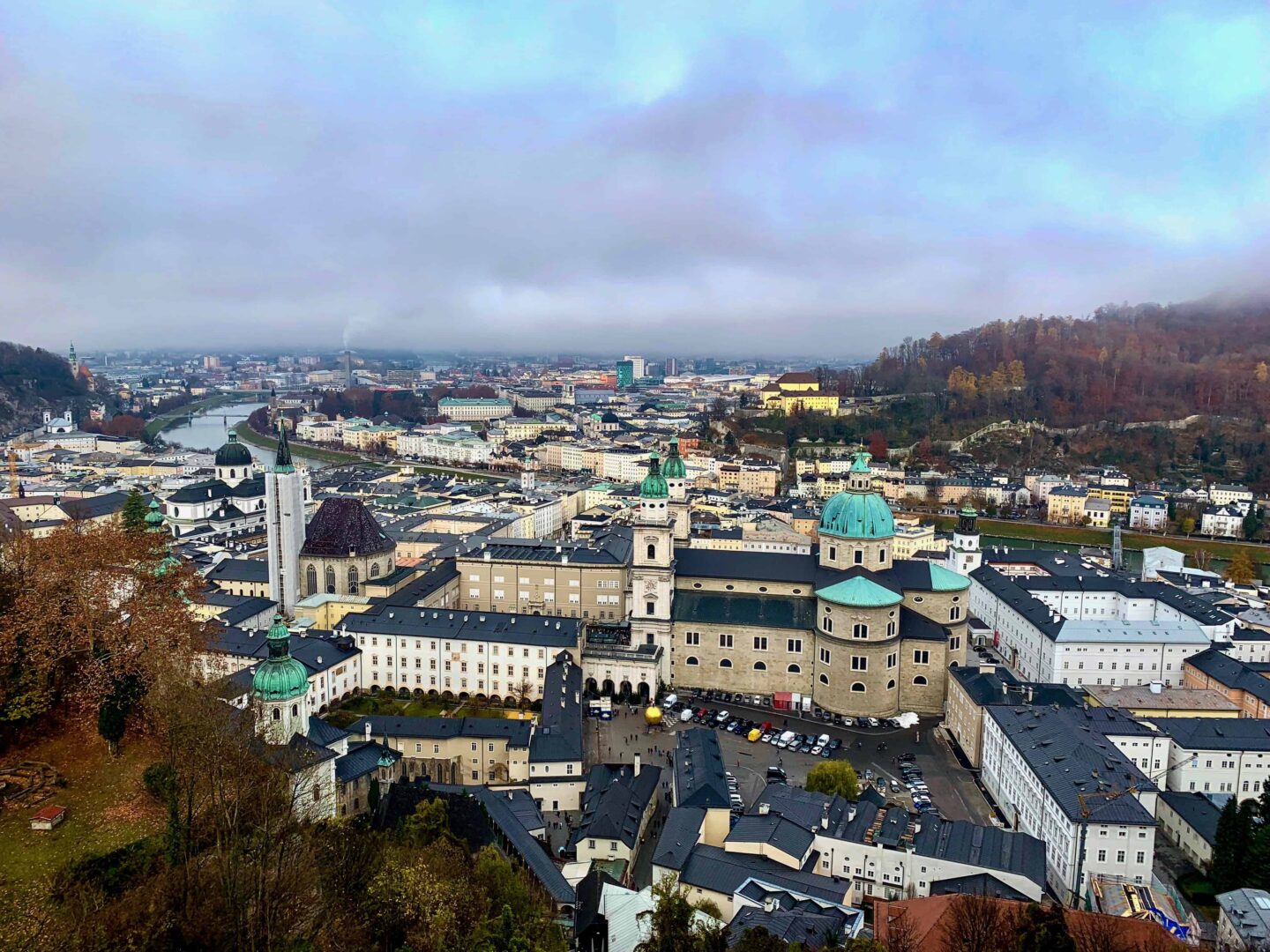 Overlooking the city of Salzburg from high