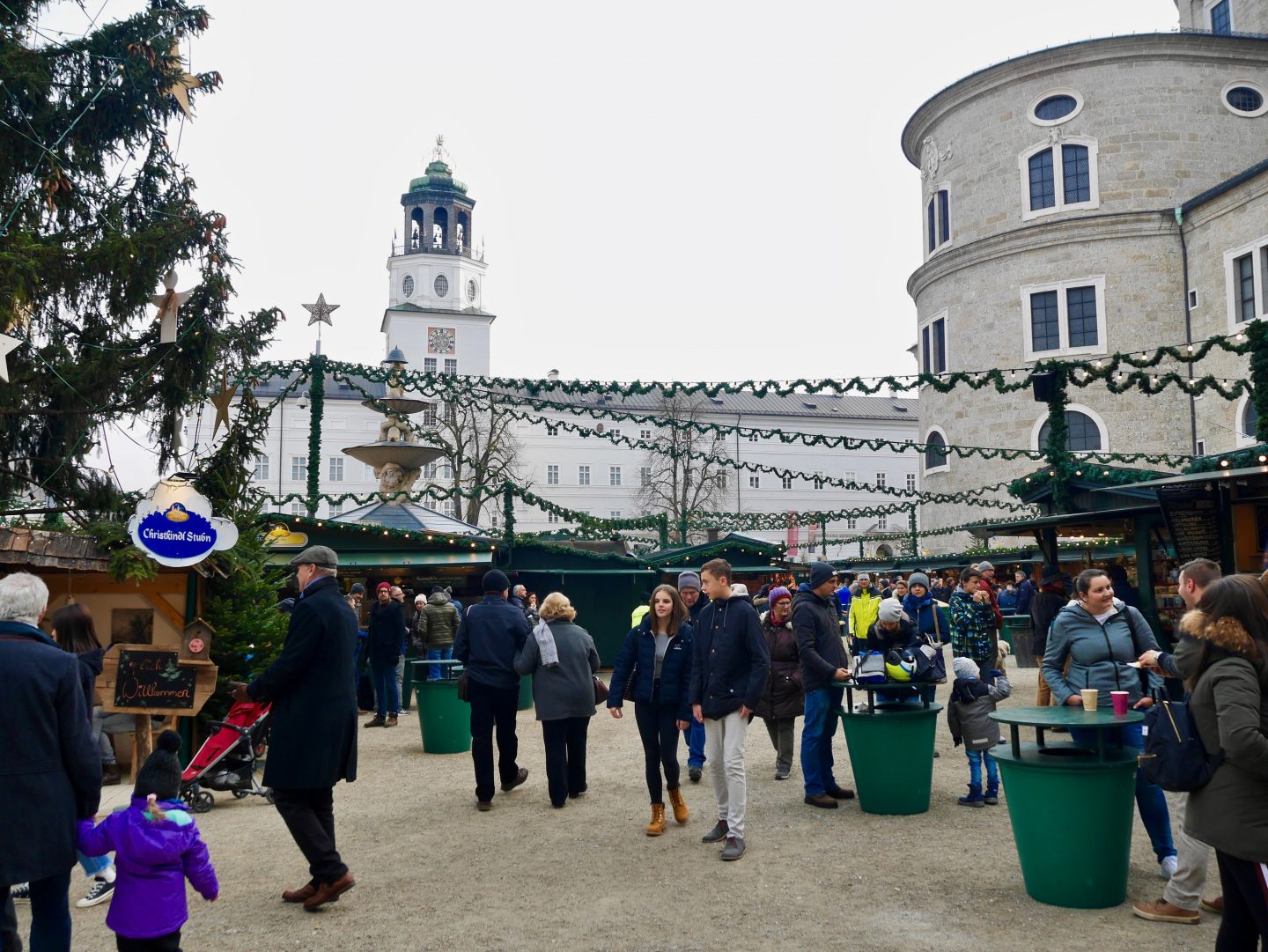 view of the Salzburg Christmas Market
