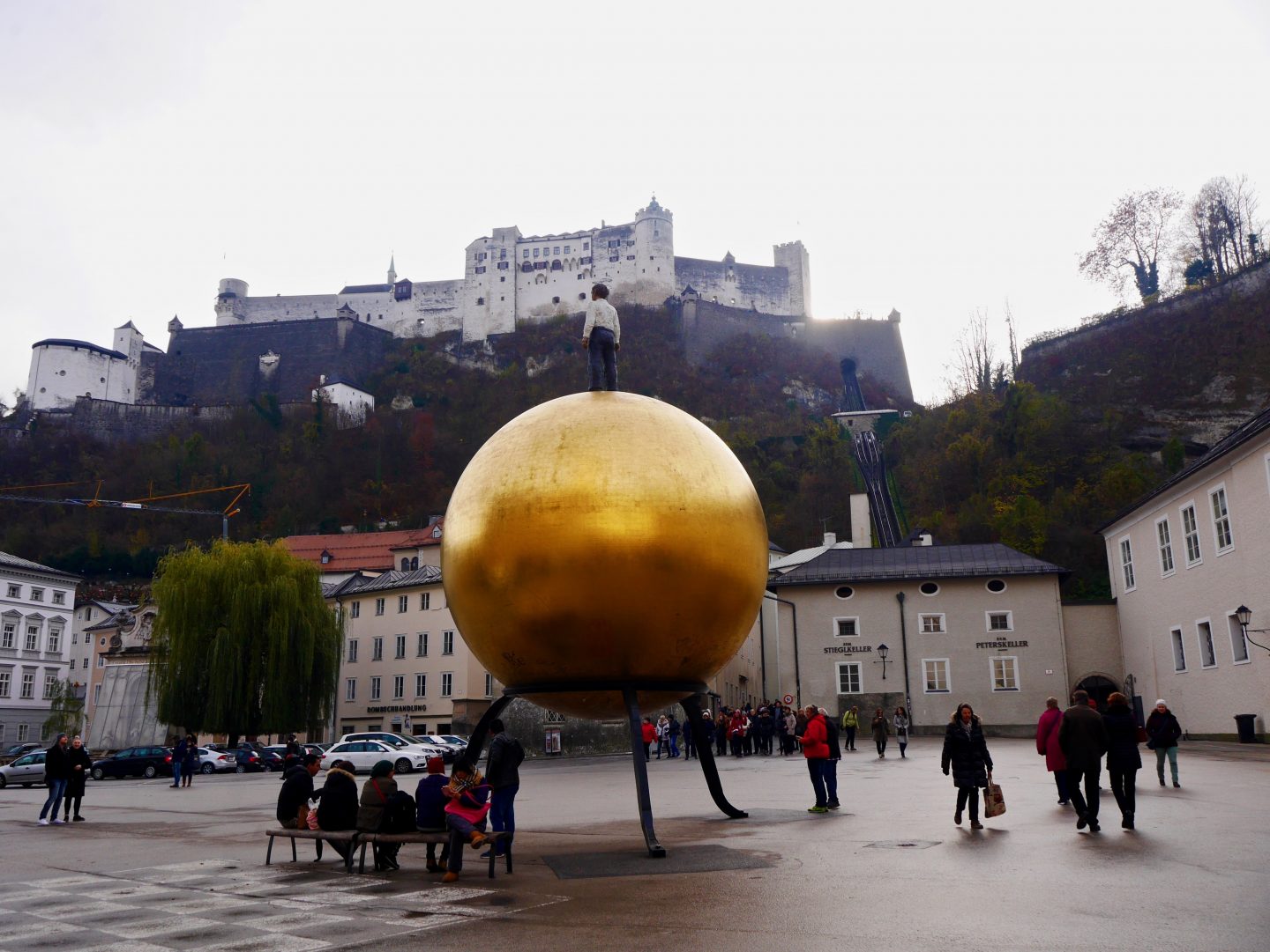 The Sphaera is a work of art in Salzburg on the Kapitelplatz