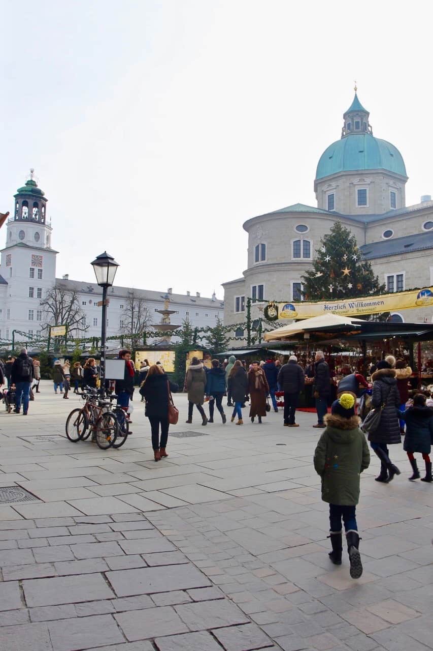 view as you walk through the salzburg market