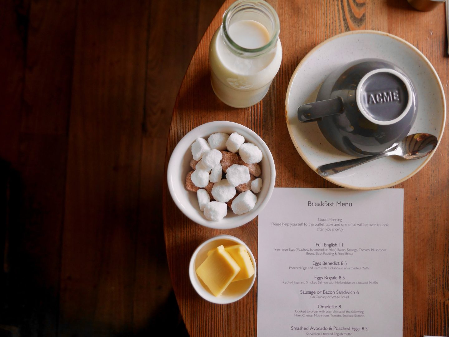 The Bell breakfast menu | Stow on the Wold hotels | bed & breakfast Cotswolds