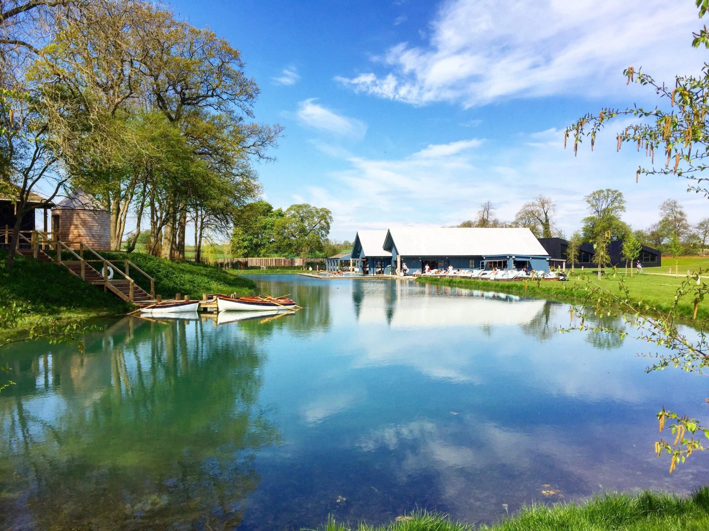 image of the lake near the Soho Farmhouse