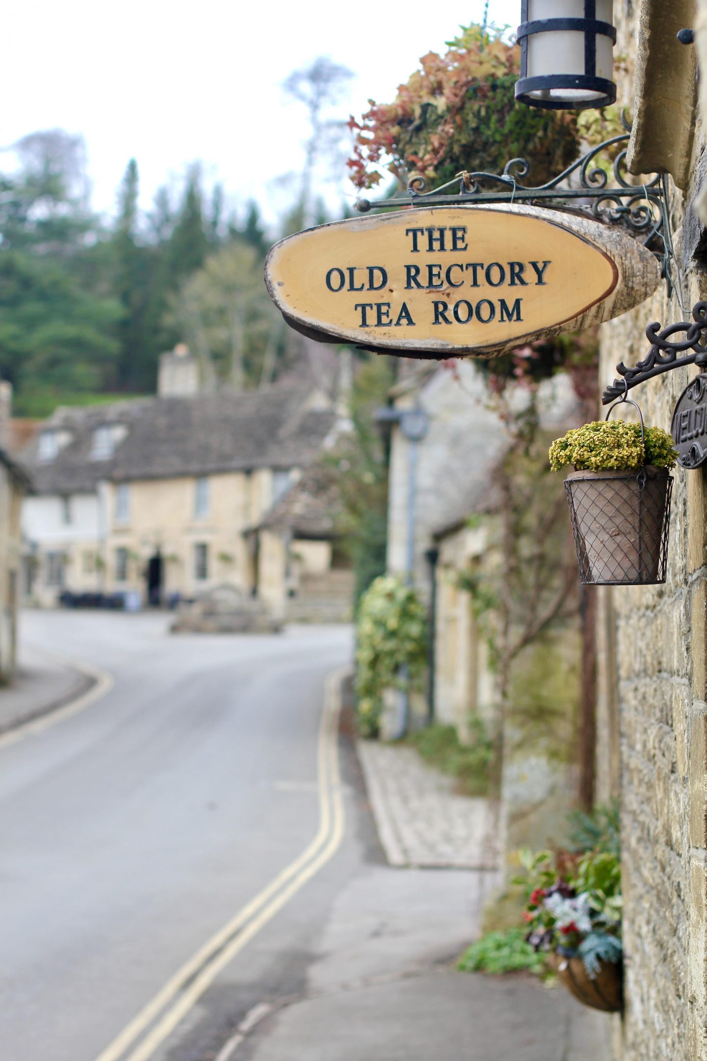 picture of the sign outside 'the old rectory tea room' in The Cotswolds