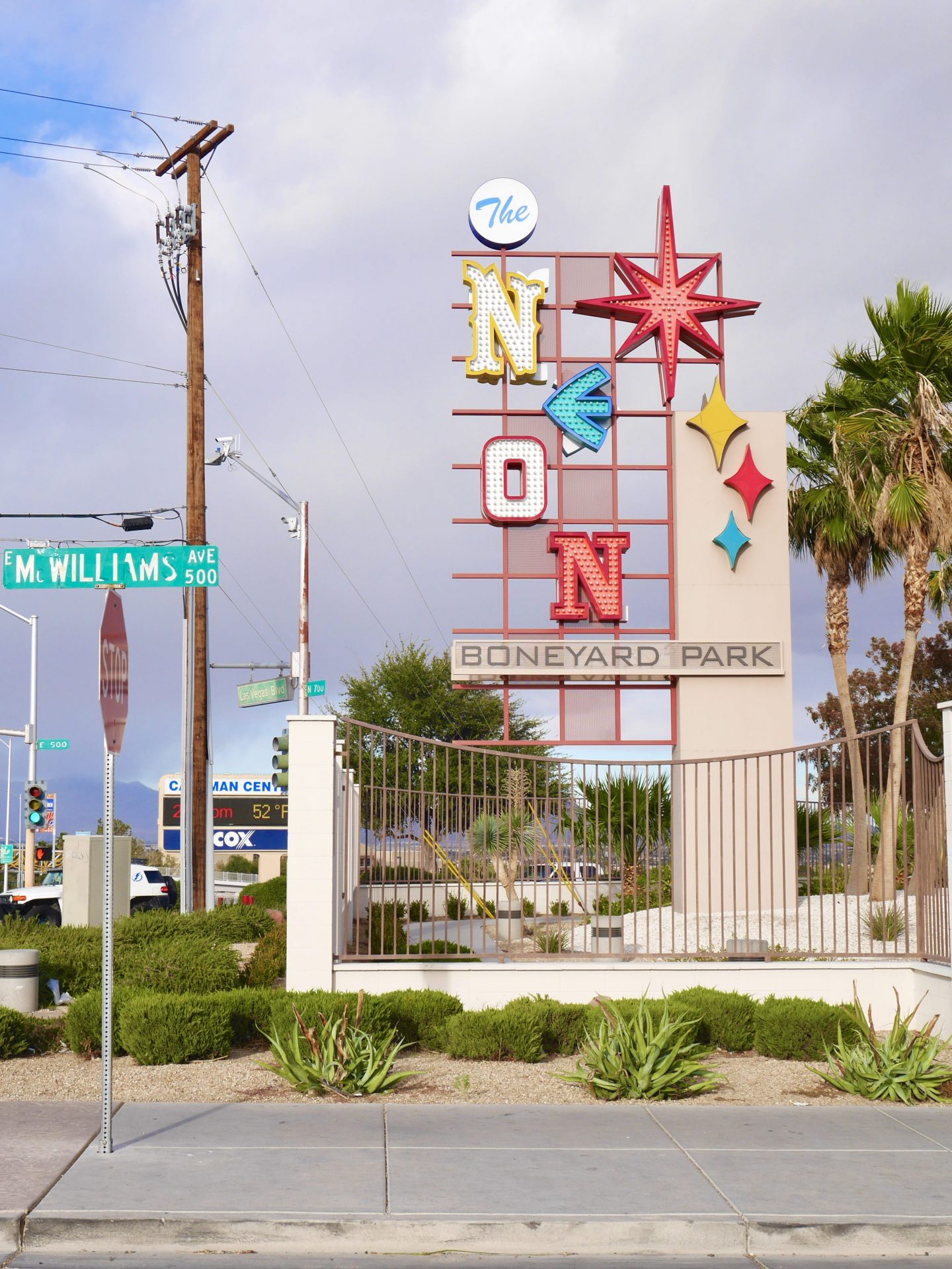 view of the neon museum sign in Las Vegas