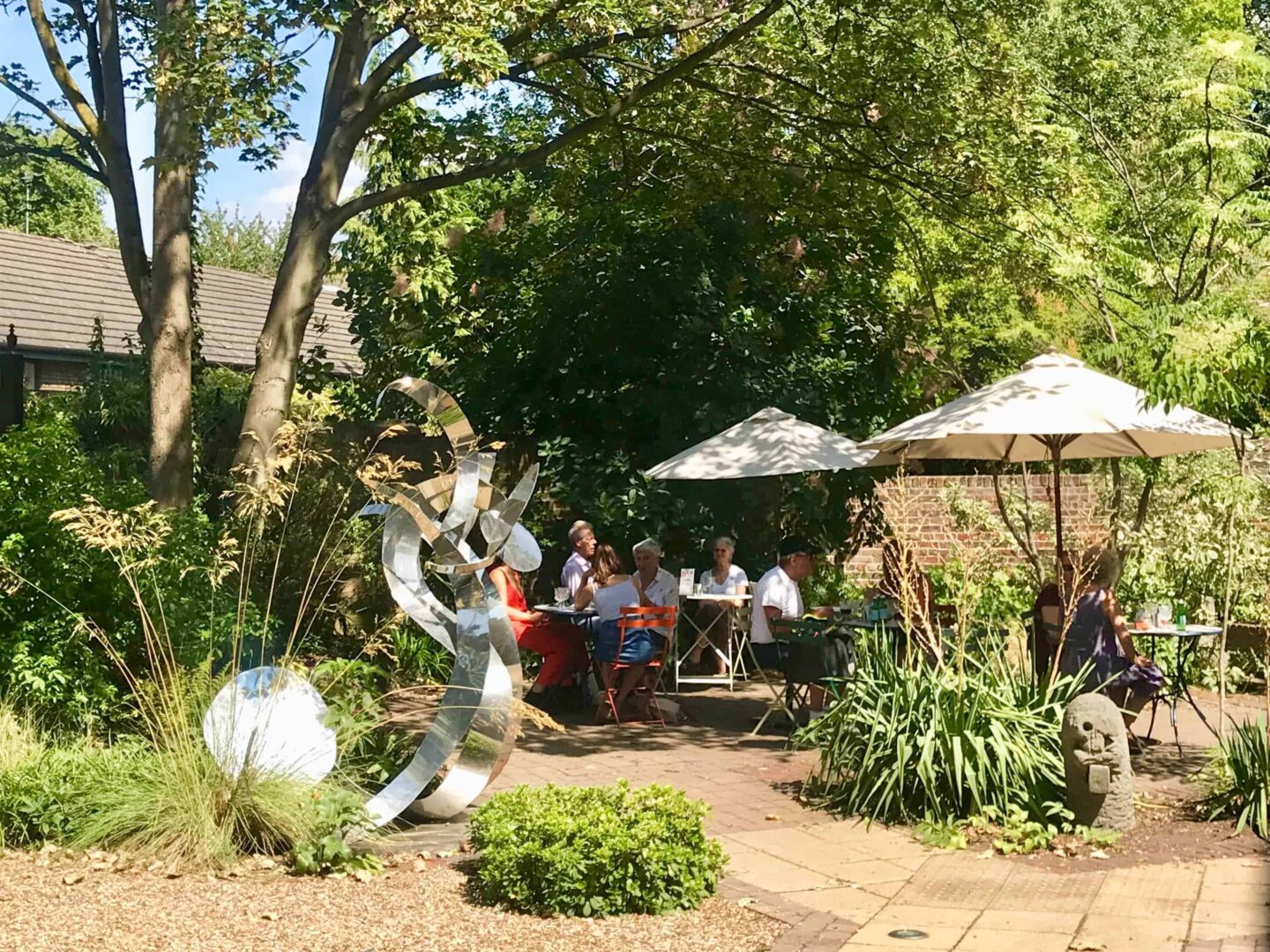 view of the gardens in Estorick gallery in islington
