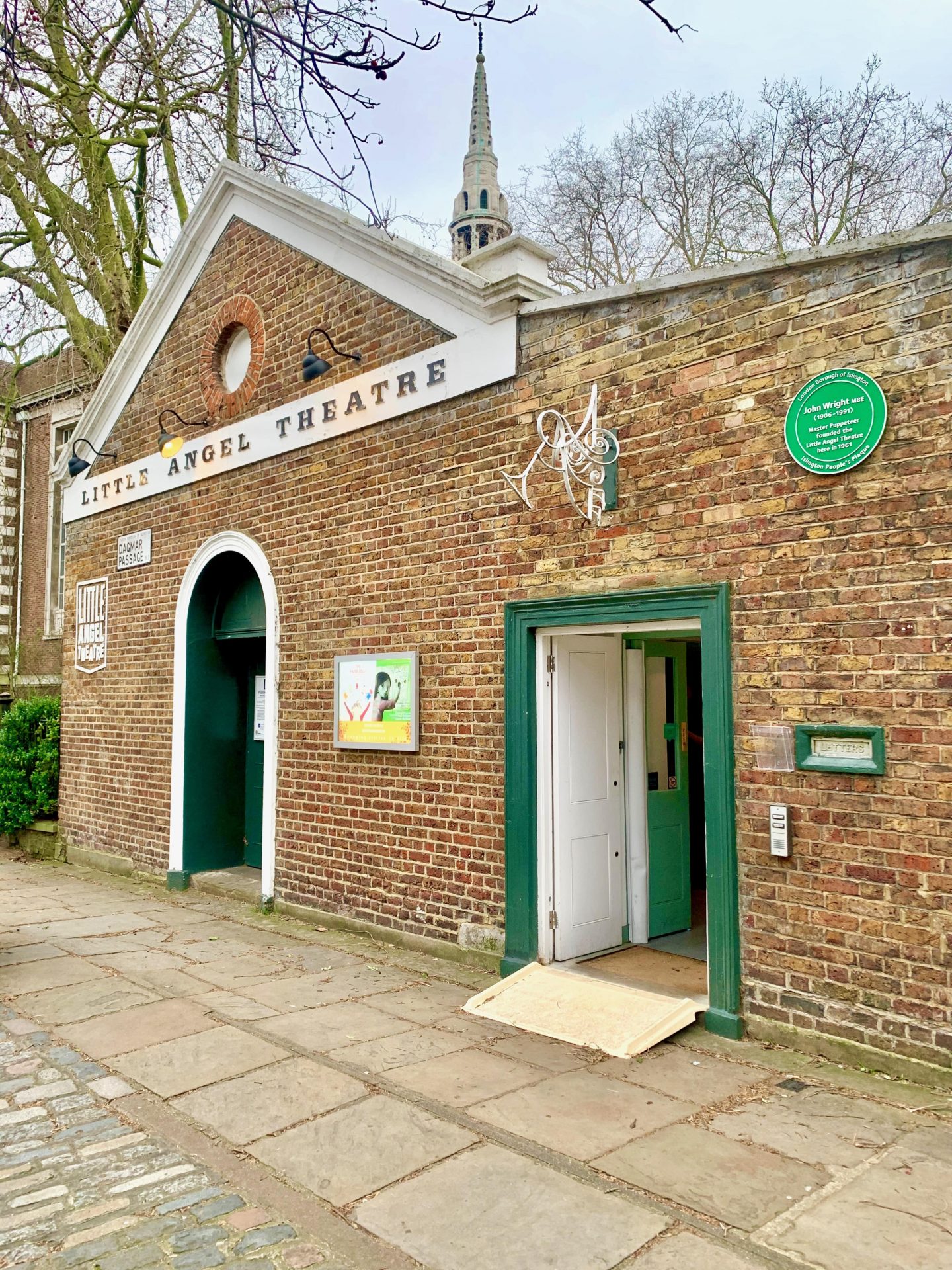 view of the outside of little angel theatre in islington