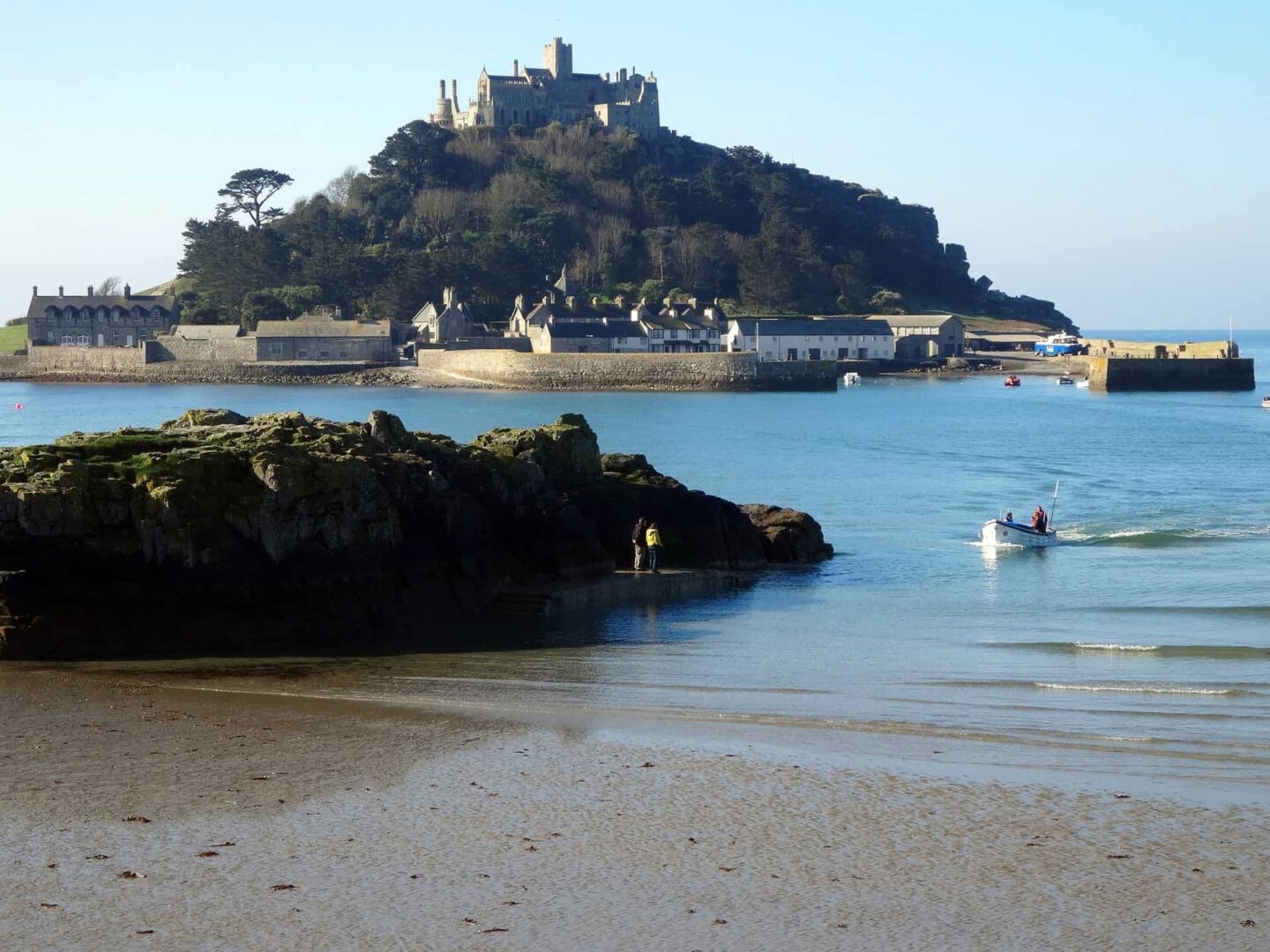 view of st michaels mount from the beach