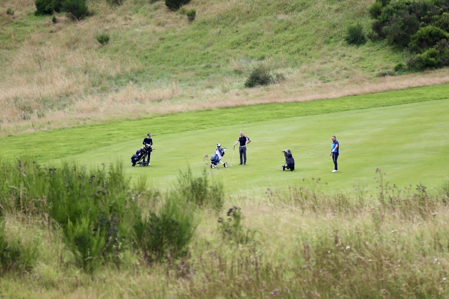 view of golfers on the gleneagles golf course