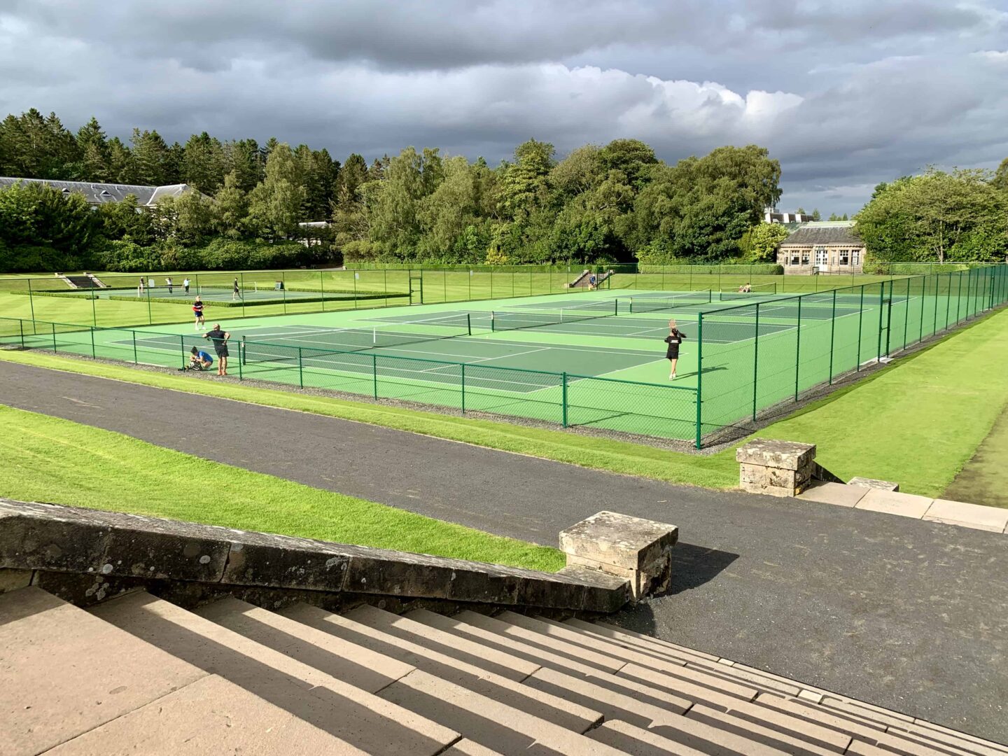 view of the tennis courts on gleneagles hotel