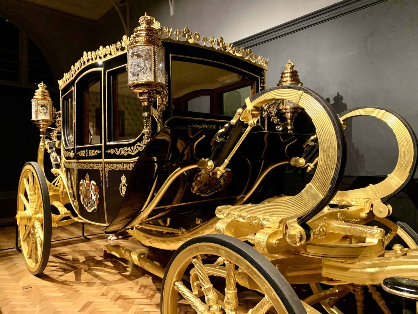 a GOLD and black STATE COACH