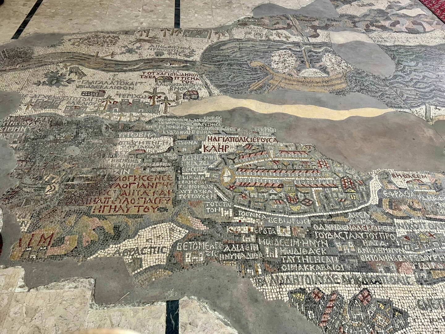 St George's Church mosaic map in Madaba, Jordan
