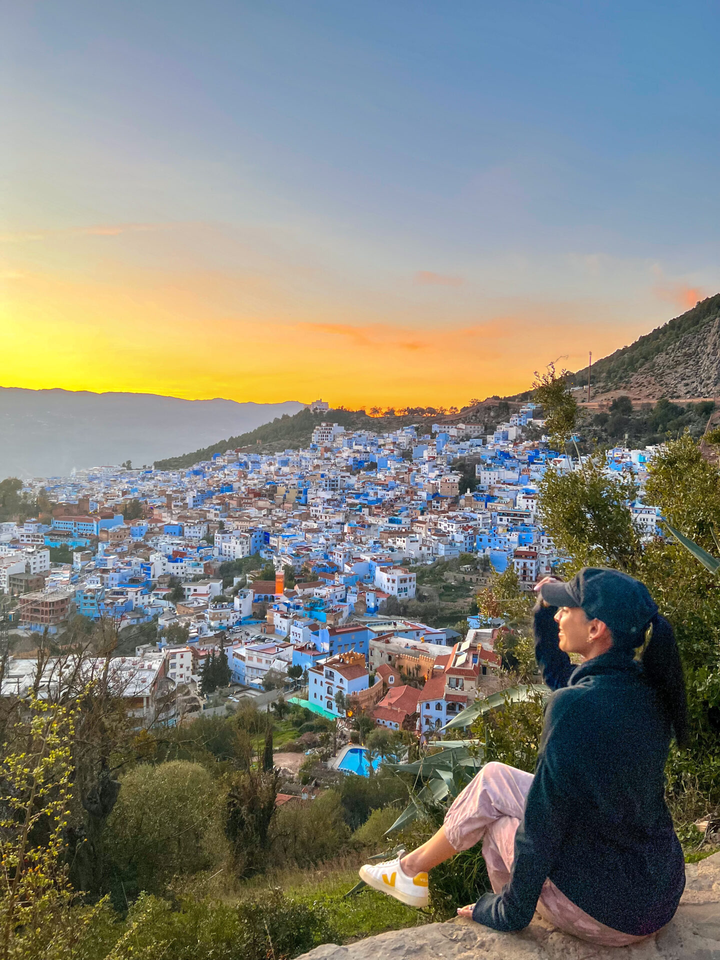 Hilltop view over Chefchaouen