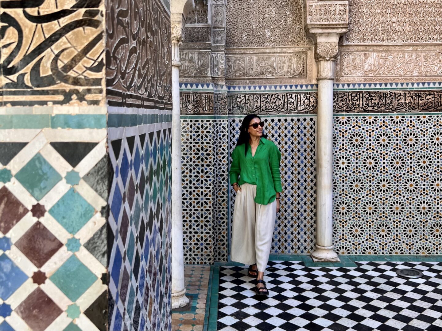 Mosaic walls of Al-Attarine Madrasa