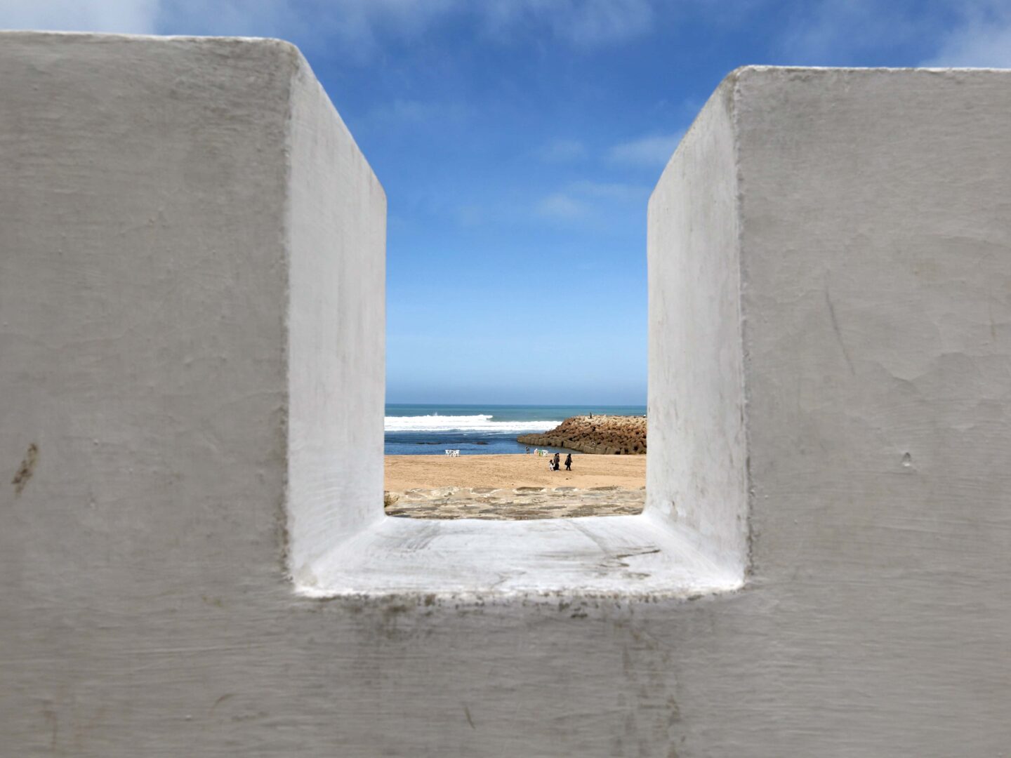 View of the coast from Asilah, Morocco