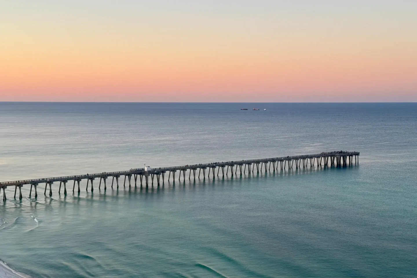 Horizon of Panama City Beach at sunrise